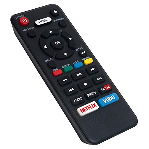 NC453UL NC453 Replace Remote Control fit for Sanyo Blu-ray Disc DVD Player FWBP706FC FWBP706F FWBP706FA with 3 APP Buttons sub for Magnavox NC451 NC451UH MBP5630/F7 MBP5630/F7A MBP5630/F7C