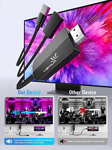 Compatible with iPhone to HDMI/USB C to HDMI/Micro USB to HDMI Cable, 3-in-1 MHL hdmi Phone to TV HDMI Cable, 1080P Mirroring&Charging Cable for All Smartphones Tablets to TV/Projector(3.28FT/1M)