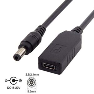 chenyang CY USB 3.1 Type C USB-C to DC 20V 5.5 2.5mm & 2.1mm Power Plug PD Emulator Trigger Cable for Laptop