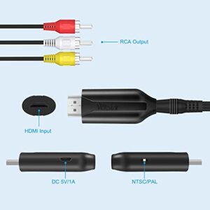 HDMI to RCA AV Adapter Converter HDMI2AV NTSC PAL Full HD Composite Video Audio for PS3 for PS4 for Xbox 60HZ for Old TV