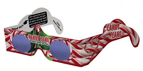 3D Christmas Glasses - 10 Pack Holiday Specs - Hologram Holiday Images