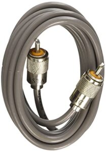 astatic 302-10274 9 foot gray rg8x cable with pl259 connectors