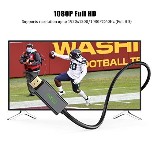 DisplayPort to HDMI HDTV Cable 3 feet, Display Port DP to HDMI Cable Male to Male Adapter 1080P Support Video and Audio - Gold-Plated