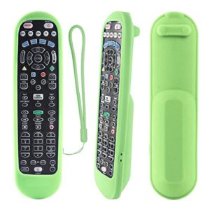chunghop protective silicone remote case compatible with spectrum tv ur5u-8790l ur5u-8780l remote, anti-slip, shockproof, skin-friendly(glow in dark green)