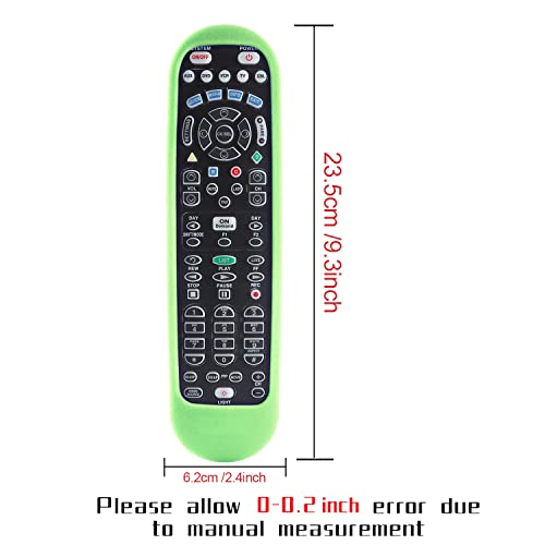 CHUNGHOP Protective Silicone Remote Case Compatible with Spectrum TV UR5U-8790L UR5U-8780L Remote, Anti-Slip, Shockproof, Skin-Friendly(Glow in Dark Green)