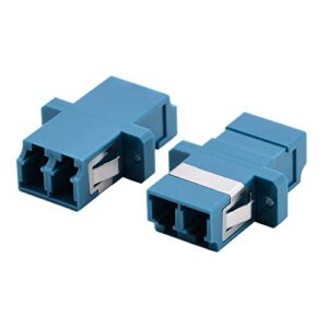 YIENFBEV LC Fiber Optic Adapter - LC to LC Duplex Singlemode Coupler - 5 Pack - Blue