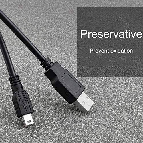 SAITECH IT 3 Pack USB 2.0 A to Mini 5 pin B Cable for External HDDS/Camera/Card Readers/MP3 Player/GPS Receiver-Black -35cm(1 feet)