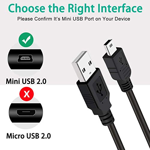 SAITECH IT 3 Pack USB 2.0 A to Mini 5 pin B Cable for External HDDS/Camera/Card Readers/MP3 Player/GPS Receiver-Black -35cm(1 feet)