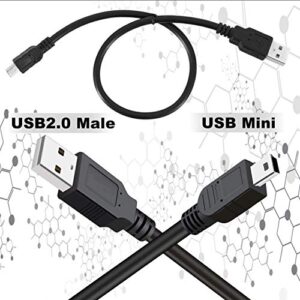 SAITECH IT 3 Pack USB 2.0 A to Mini 5 pin B Cable for External HDDS/Camera/Card Readers/MP3 Player/GPS Receiver-Black -35cm(1 feet)