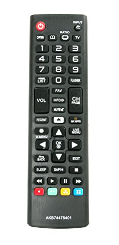 New Replacement AKB74475401 TV Remote fit for LG TV 55UF6450 55UF6790 55UF6800 60UF7300 65LF6350 65UF6450 65UF6490 65UF6790 65UF6800 24LF4820 32LF595B 43LF5900 43UF6400 49UF6400 49UF6430 49UF6490