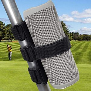 upgraded portable speaker mount for golf cart railing bike,toovren wireless bluetooth speakers/water bottle holder adjustable strap fit most speaker,golf cart accessories applicable to rail/cross bar