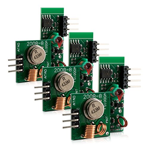 kwmobile 433 MHz Transmitter and Receiver Module Kit for Remote Control Raspberry Pi Arduino Pack of 3