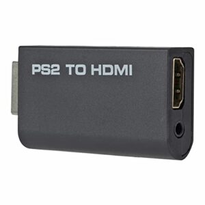 finera ps2 to hdmi converter adapter, video converter ps2 to hdmi with 3.5mm audio output for hdtv hdmi monitor supports all ps2 display modes