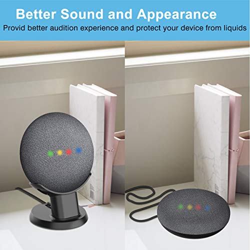 SPORTLINK Pedestal for Nest Mini (2nd Gen) and Google Home Mini (1st Generation) Improves Sound Visibility and Appearance - A Must Have Mount Holder Stand for Nest Mini (2nd Gen)/ Home Mini (2 Pack)