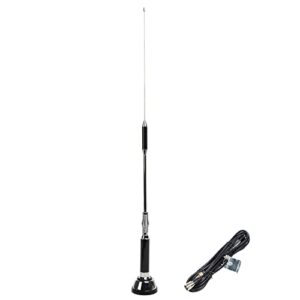 cb antenna 28 inch for cb radio 27 mhz,portable indoor/outdoor antenna full mount kit for mobile/car radio antenna compatible with midland cobra uniden anytone