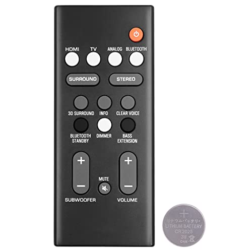 Replacement Remote Control VAF7640 VAF76400 for Yamaha ATS-1080 ATS1080 YAS-108 YAS108 Home Theater Audio Soundbar System(with Battery)