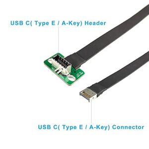 USB 3.1 Header Extension Cable, JoyReken USB3.2 GEN 2 Type-E to Type-E Extension, Internal USB C Header Extender| USB 3.1 Motherboard Adapter | 7.7 inch