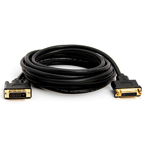 Cmple - Dual Link DVI-D Extension Cable DVI Cord Extender HDTV Male to Female Monitor Cable -15 Feet
