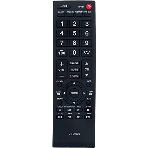CT-90325 Replace Remote Control fit for Toshiba TV 32C110U 40E210U 46G310U 55G310U 32C120U 40E220U 32E200U 32E20U 37E200U 37E20U 40E200U 40E20U 32C100U 32DT1U 40FT1U 32DT2U 40FT2U 32L1300U 32L1350U