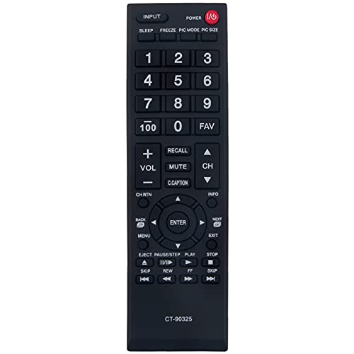 CT-90325 Replace Remote Control fit for Toshiba TV 32C110U 40E210U 46G310U 55G310U 32C120U 40E220U 32E200U 32E20U 37E200U 37E20U 40E200U 40E20U 32C100U 32DT1U 40FT1U 32DT2U 40FT2U 32L1300U 32L1350U