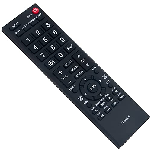 CT-90325 Replace Remote Control fit for Toshiba TV 32C110U 40E210U 46G310U 55G310U 32C120U 40E220U 32E200U 32E20U 37E200U 37E20U 40E200U 40E20U 32C100U 32DT1U 40FT1U 32DT2U 40FT2U 32L1300U 32L1350U