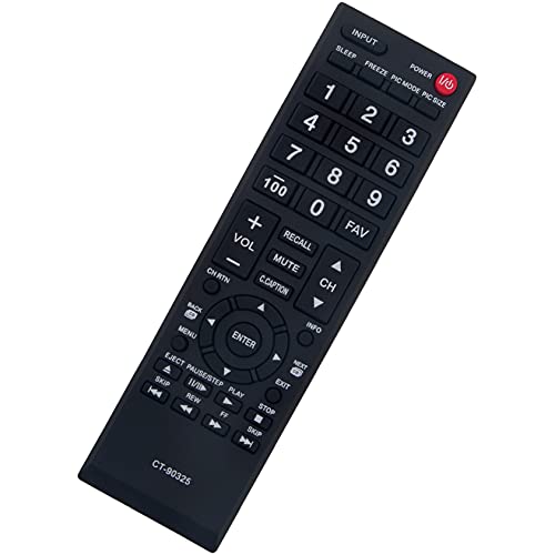 CT-90325 Replace Remote Control fit for Toshiba TV 32C110U 40E210U 46G310U 55G310U 32C120U 40E220U 32E200U 32E20U 37E200U 37E20U 40E200U 40E20U 32C100U 32DT1U 40FT1U 32DT2U 40FT2U 32L1300U 32L1350U