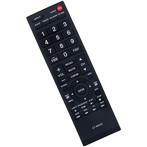 CT-90325 Replace Remote Control fit for Toshiba TV 32C110U 40E210U 46G310U 55G310U 32C120U 40E220U 32E200U 32E20U 37E200U 37E20U 40E200U 40E20U 32C100U 32DT1U 40FT1U 32DT2U 40FT2U 32L1300U 32L1350U