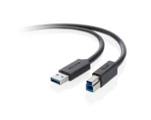 belkin usb a to usb b cable – 6 foot usb 3.0 cable – superspeed usb 3.0 extension cable – usb-a to usb-b printer cable – male-to-male usb cable – usb type b cable – usb extension – usb cord – black