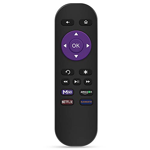 Gvirtue Replacement Remote Control for Roku Models: Roku 1, Roku 2(HD, XD, XS), Roku 3, Roku LT, HD, XD, XDS, Roku N1, Roku Express, Roku Express+ (Remote)