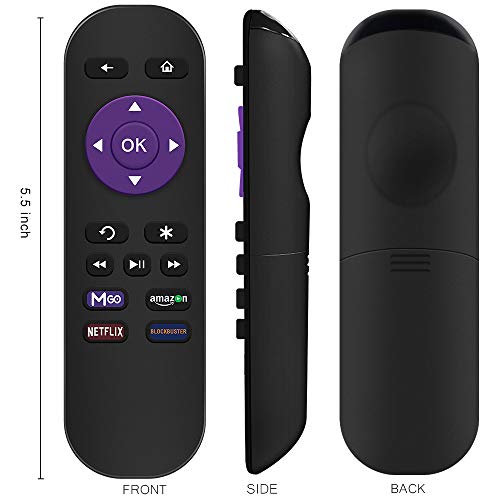 Gvirtue Replacement Remote Control for Roku Models: Roku 1, Roku 2(HD, XD, XS), Roku 3, Roku LT, HD, XD, XDS, Roku N1, Roku Express, Roku Express+ (Remote)