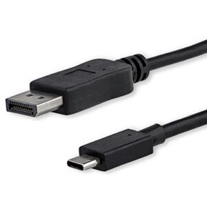 startech.com 6ft/1.8m usb c to displayport 1.2 cable 4k 60hz – usb-c to dp adapter hbr2 – usb type-c dp alt mode to dp monitor video cable (cdp2dpmm6b) – limited stock, see similar item cdp2dp2mbd