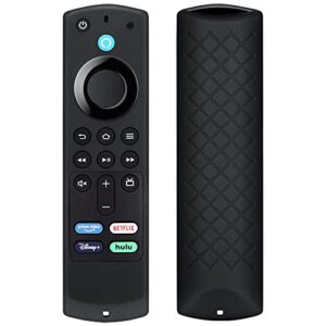 remote cover for firtv stick 4k max/firtv stick (3rd gen) 2021/firtv stick (2nd gen and 3rd gen)/firstick 4k 2018(2020) silicone remote sleeve cover-black