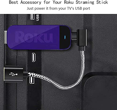 USB Cable for Fire Stick, Micro USB Power Cable for Amazon Fire Stick, Power up Your Fire Stick from Your TV's USB Port, Chromecast, Roku Stick, TiVo Stream 4K, 2 Pack