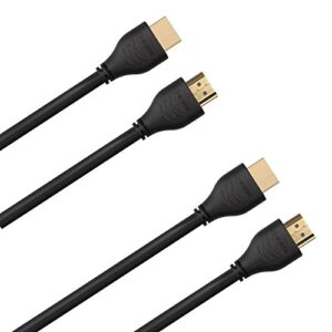 j-tech digital hdmi 2.0 cable 3ft supporting 4k@60hz 4:4:4 ultra high speed 18gbps, hdr10, arc – 100% triple shielded – 24k gold plated connectors (2-pack)