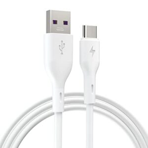 cobossin usb c cable, 1.6ft type c charger premium tpe usb cable, usb a to type c charging cable fast charge,white