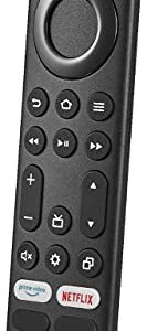 Insignia Remote (NS-RCFNA-21 Rev E) with Microphone for Fire TV - Black (Renewed)