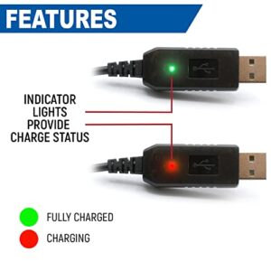 Rugged Radios USB-BAT-RH USB Charging Cable for use with V3 Handheld and XL Battery.