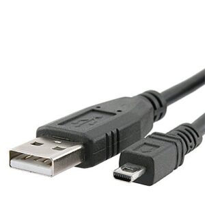 wetco black usb 2.0 a to 8-pin mini b cable w/ferrite – 1m / 3ft for digital camera mp3 of nikon/fuji/sony/olympus/panasonic