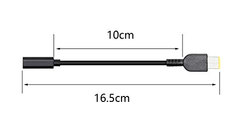 CERRXIAN 15cm 65W PD USB Type C Female Input to Slim Tip Power Charging Cable for Lenovo Thinkpad E440 E450 E550 E560 T430 T440 T440S Lenovo Yoga 13 Yoga 11S(Square s)