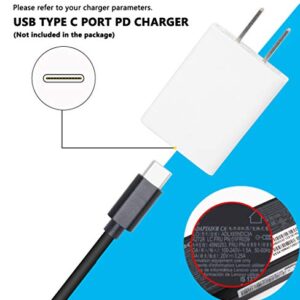 CERRXIAN 15cm 65W PD USB Type C Female Input to Slim Tip Power Charging Cable for Lenovo Thinkpad E440 E450 E550 E560 T430 T440 T440S Lenovo Yoga 13 Yoga 11S(Square s)