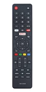 aulcmeet rm-c3322 remote control replacement for jvc smart tv lt-58ma887 lt-65ma877 lt-55ma888 lt-43ma877 lt-49ma877 lt-50ma877 lt-55ma877 with netflix vu-du youtube keys