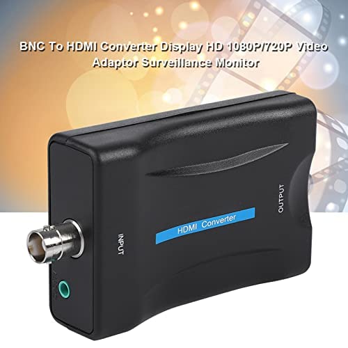 BNC to HDMI Converter Adapter Female CVBS BNC HDMI Connector Coaxial Composite Analog Video Audio Input 1080P Output HDCP Hook Security Camera DVRs Surveillance CVR AC1420 CCTV for Monitor HD TV