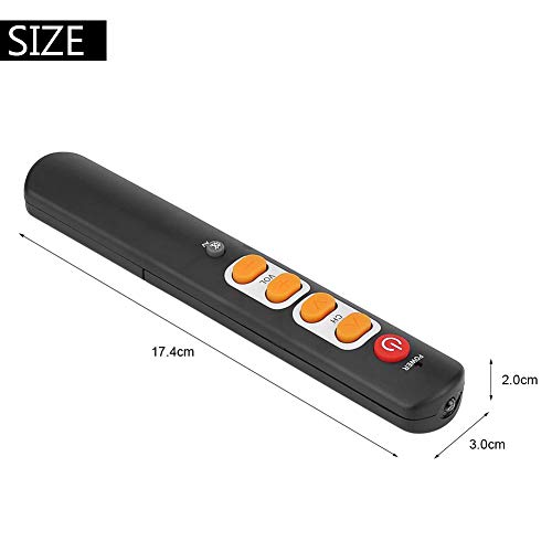 Learning Remote Control with Big Buttons, 6 Keys Universal Remote Control Smart Controller for TV STB DVD DVB HiFi VCR(Orange)