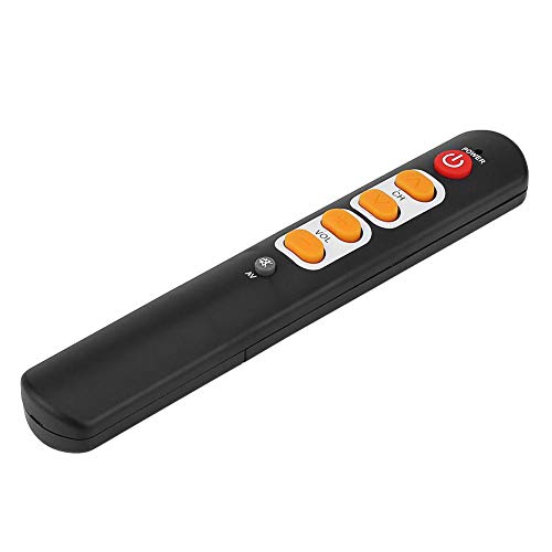 Learning Remote Control with Big Buttons, 6 Keys Universal Remote Control Smart Controller for TV STB DVD DVB HiFi VCR(Orange)