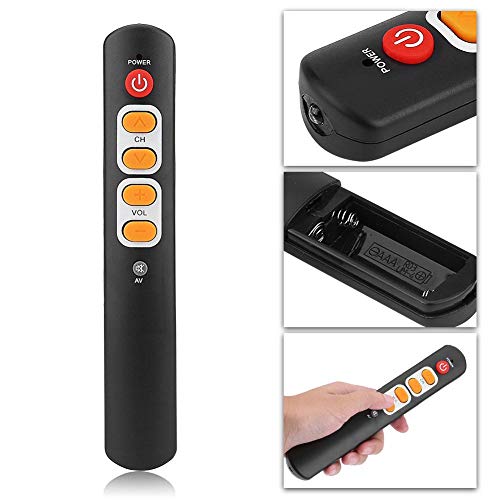 Learning Remote Control with Big Buttons, 6 Keys Universal Remote Control Smart Controller for TV STB DVD DVB HiFi VCR(Orange)