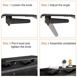 Bracwiser No Drill TV Top Shelf 16.7 inch Wide Monitor Top Mounting Bracket Platform Holds Speaker, AV Receiver, Media Box, Game Console and More