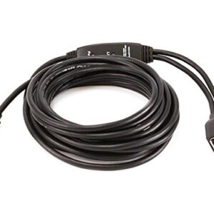 Monoprice USB 2.0 Extension Cable - 16 Feet - Black | 2 Port USB Type-A Male to USB Type-A Female, Active, Repeater