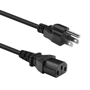 [ul listed] cable nahao 6 ft 18 awg 3 prong ac wall power cord cable compatible with epson benq optoma epson infocus nec dell sony eiki viewsonic projector (nema 5-15p to iec320c13)