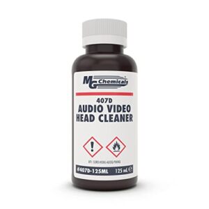 mg chemicals 407d audio/video head cleaner, 125 ml liquid bottle (407d-125ml)