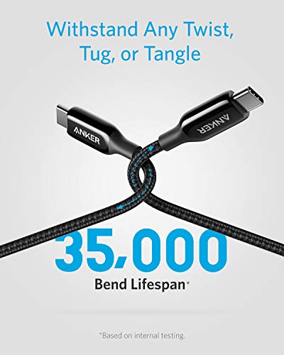 Anker USB C Cable, Powerline+ III USB C to USB C (6ft 2.0) USB-IF Certified Cable, 60W Power Delivery Charging for Apple MacBook, iPad Pro 2020, iPad Air 4, Google Pixel, and More (Black)